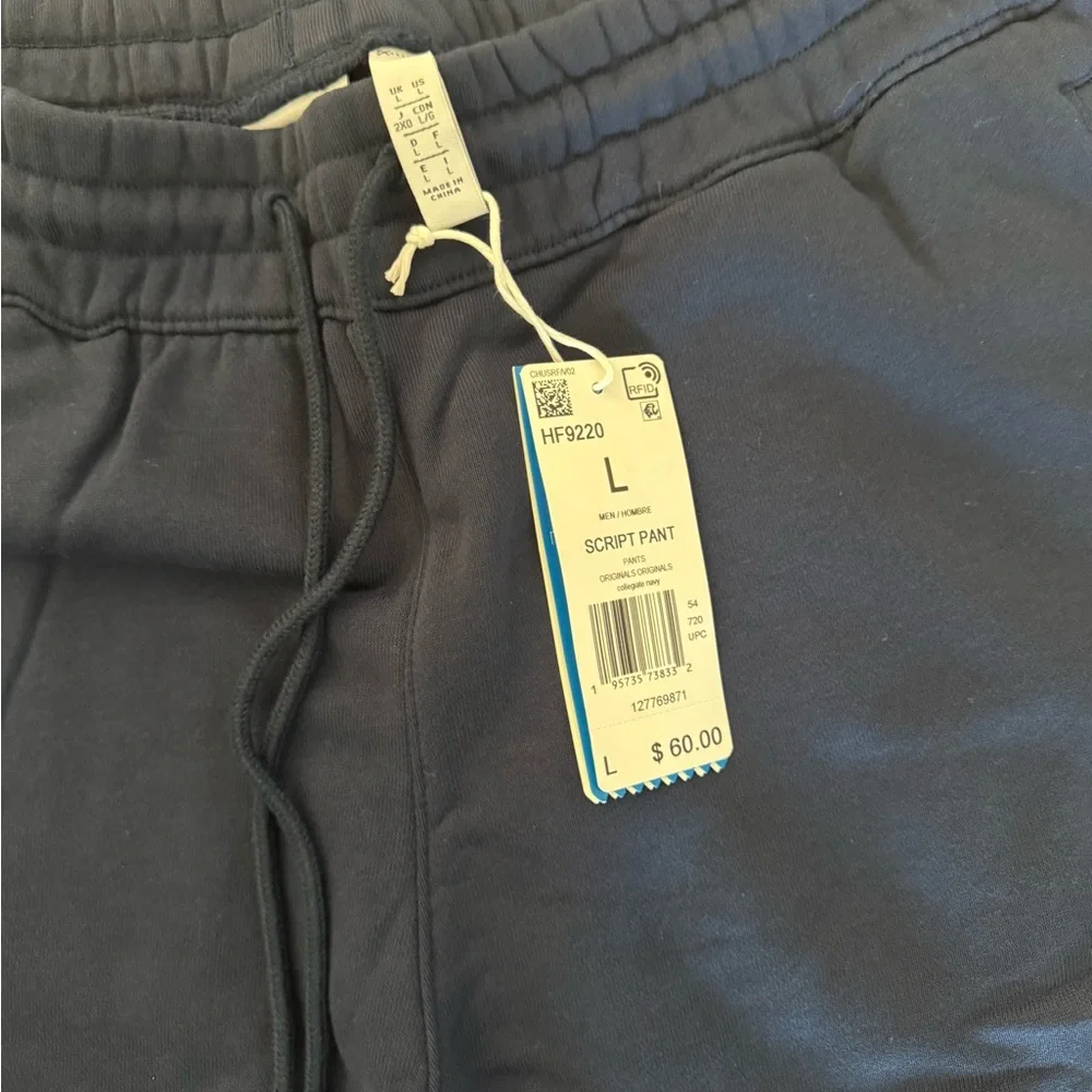 NEW Adult Men’s Adidas Navy and Gold Sweatpants Set SiZe L - Picture 5 of 6